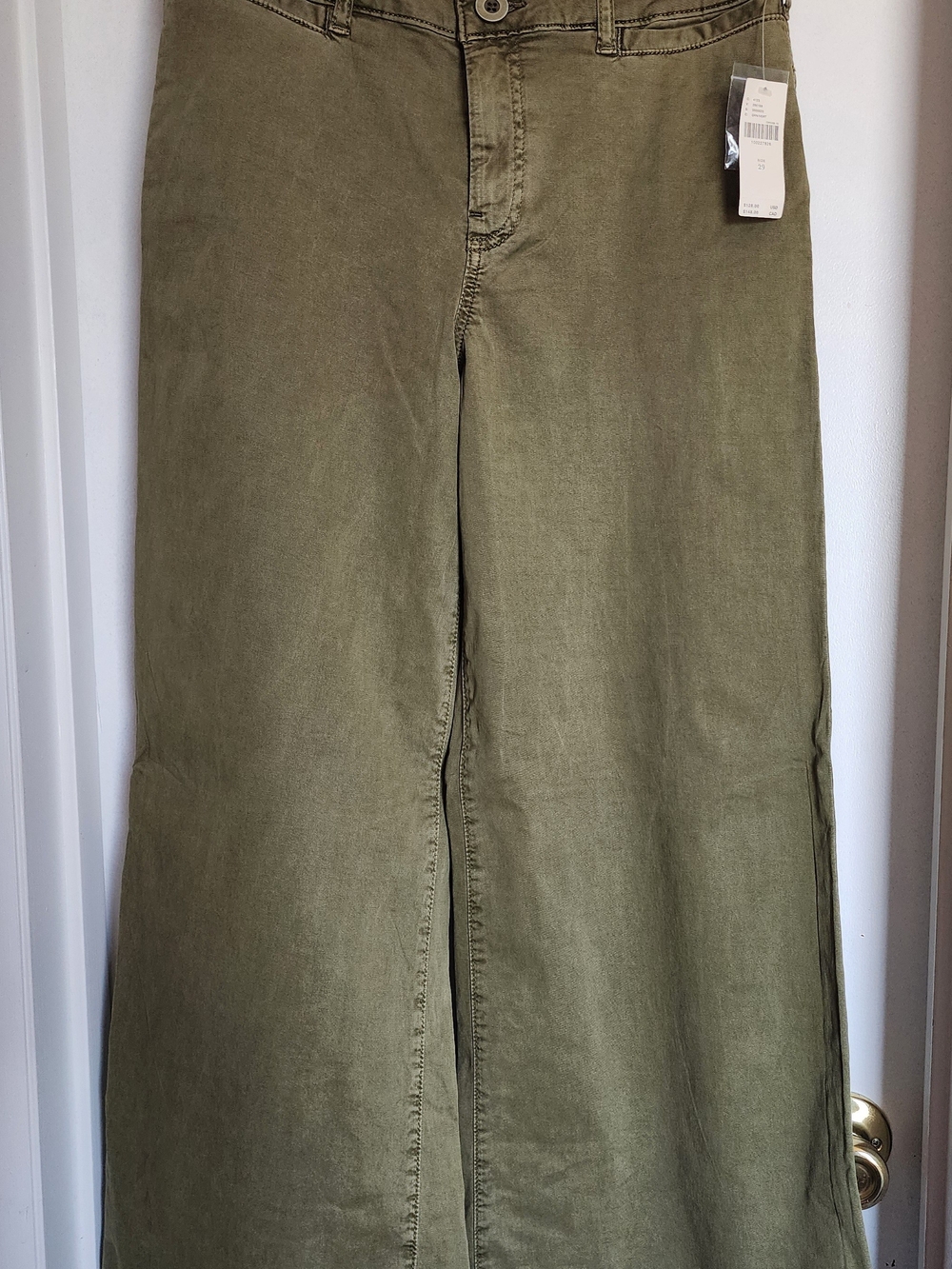 Pilcro Wide-leg Olive Green Pants Size 29 - Picture 5 of 9